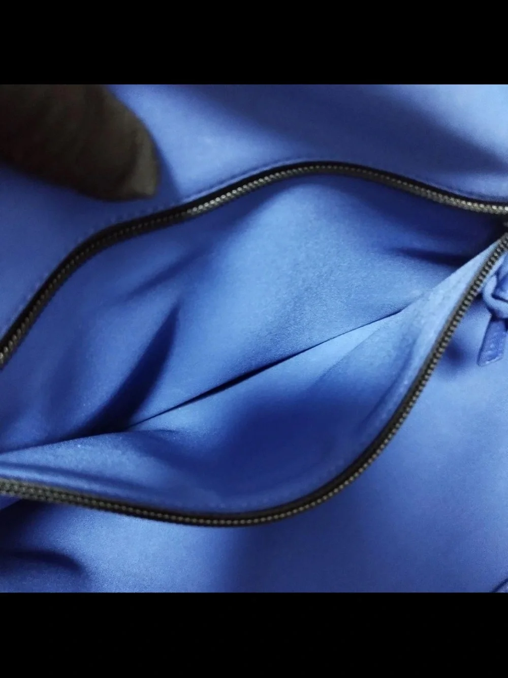 Miu Miu Cobalt Blue Messenger Bag with Black Trim